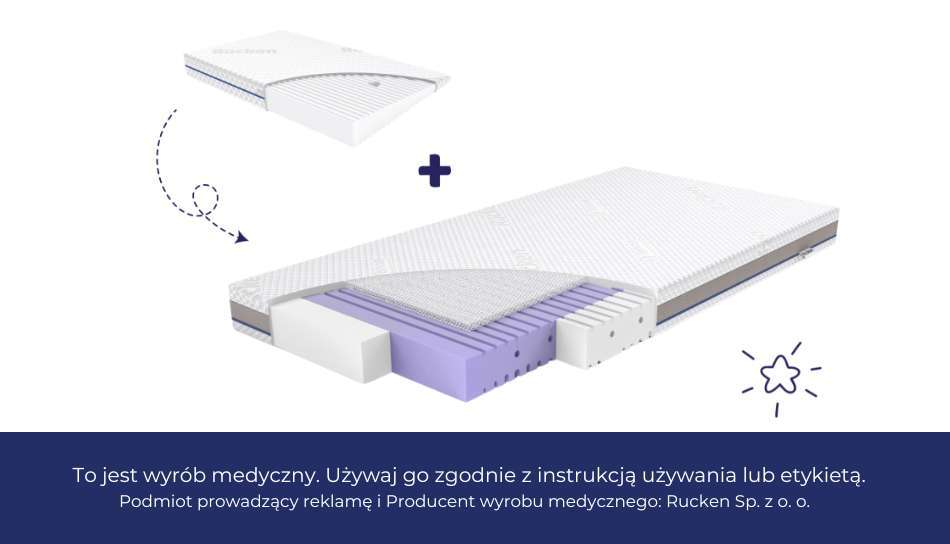 Materac AERO 120x60 z poduszką klin